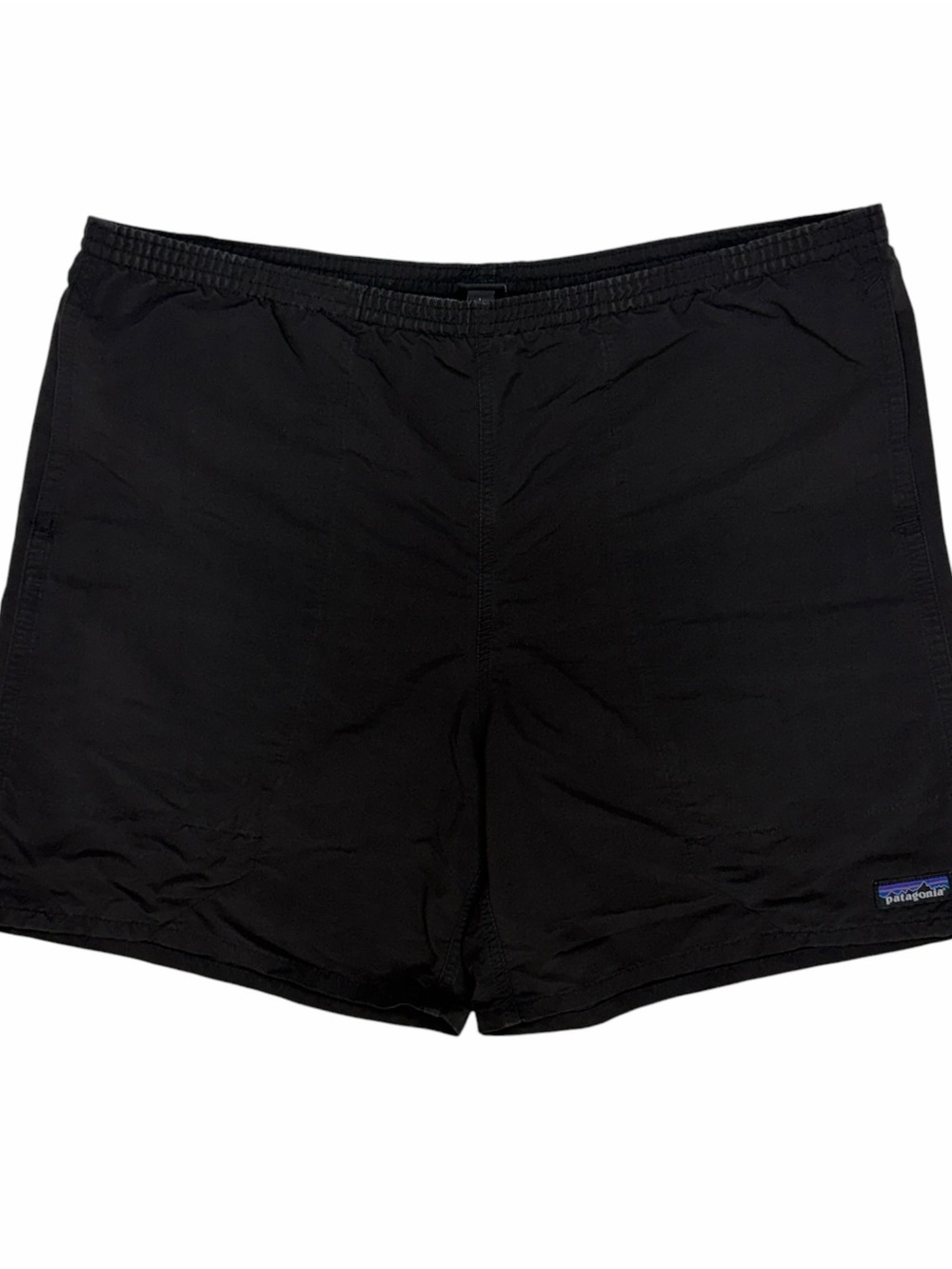 Patagonia Baggies Men Large Black 6” Hybrid River Swim Shorts Trunks Trail 58034